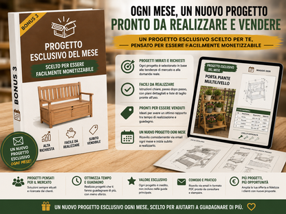 +100 PROGETTI IN LEGNO (3 BONUS INCLUSI)